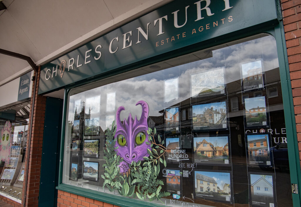 Charles Century Big One Hundred Window Display - Hailsham Newspaper