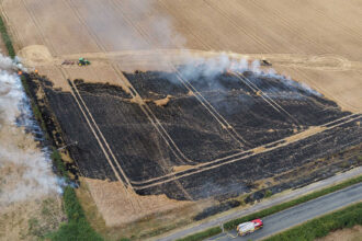 Fire crews tackle field blaze in Berwick - Hailsham Newspaper