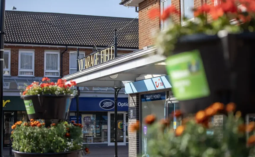 Vicarage Field Centre with flowers - Consultation period - Hailsham Newspaper